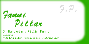 fanni pillar business card
